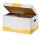 10 Cartonia Archivcontainer weiß/gelb 54,8 x 36,4 x 26,8 cm