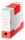 10 Cartonia Archivboxen weiß/rot 8,3 x 34,0 x 25,2 cm