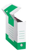 10 Cartonia Archivboxen weiß/grün 8,3 x 34,0 x...
