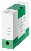 10 Cartonia Archivboxen weiß/grün 8,3 x 34,0 x 25,2 cm