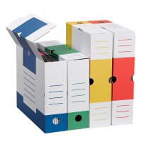 8 Cartonia Archivboxen je 2x blau, rot, grün, gelb...