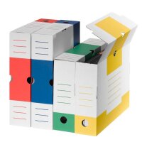 8 Cartonia Archivboxen je 2x blau, rot, grün, gelb...