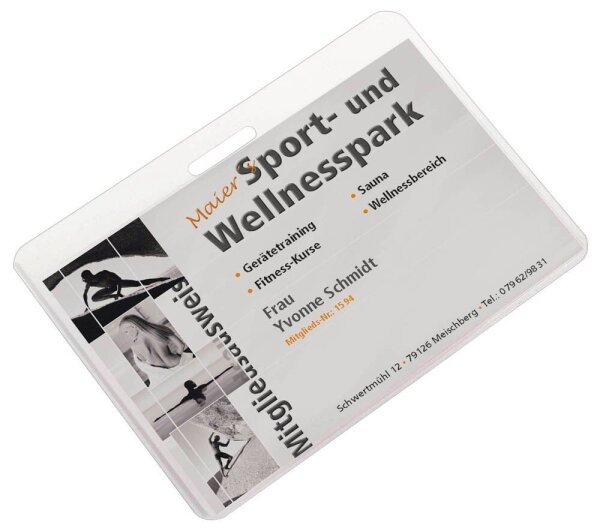 LMG Laminierfolien glänzend für Ausweisformat 125 micron Langloch, 100 St.