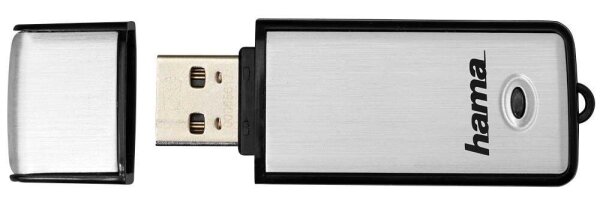 hama USB-Stick Fancy silber, schwarz 16 GB, 1 St.