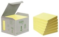Post-it® Recycling Notes Haftnotizen 6541B gelb, 6...