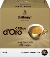 Dallmayr Crema dOro Kaffeekapseln, Arabicabohnen kräftig, 16 St.