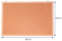 FRANKEN Pinnwand 80,0 x 60,0 cm Kork braun