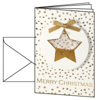 10 SIGEL Weihnachtskarten Confetti Star DIN A6