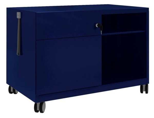 BISLEY Note™ Caddy Rollcontainer oxfordblau 2 Auszüge 80,0 x 49,0 x 56,3 cm