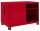 BISLEY Note™ Caddy Rollcontainer kardinalrot 2 Auszüge 80,0 x 49,0 x 56,3 cm