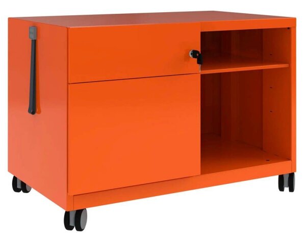 BISLEY Note™ Caddy Rollcontainer orange 2 Auszüge 80,0 x 49,0 x 56,3 cm