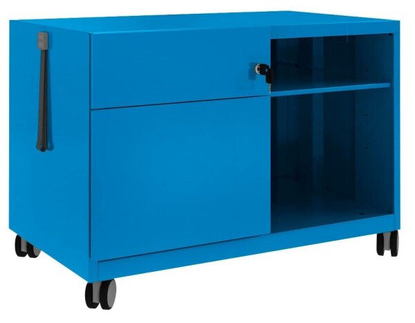 BISLEY Note™ Caddy Rollcontainer blau 2 Auszüge 80,0 x 49,0 x 56,3 cm