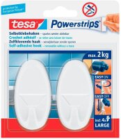 tesa Powerstrips Klebehaken für max. 2,0 kg, 3,8 x...