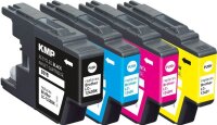 KMP B59V schwarz, cyan, magenta, gelb Druckerpatronen kompatibel zu brother LC1240VALBP, 4er-Set