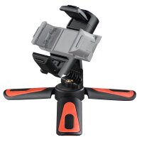 hama Pocket II Rotation Ministativ für Smartphones schwarz, rot
