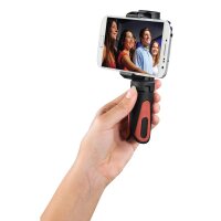 hama Pocket II Rotation Ministativ für Smartphones schwarz, rot