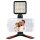 hama Pocket II Rotation Ministativ für Smartphones schwarz, rot
