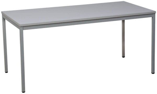 Gürkan Mehrzwecktisch grau rechteckig, Vierkantrohr grau, 160,0 x 80,0 x 75,0 cm
