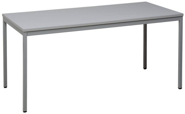 Gürkan Mehrzwecktisch grau rechteckig, Vierkantrohr grau, 120,0 x 80,0 x 75,0 cm