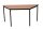 Gürkan Mehrzwecktisch buche Trapezform, Vierkantrohr schwarz, 140,0 x 70,0 x 75,0 cm