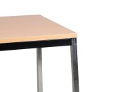 Gürkan Mehrzwecktisch buche rechteckig, Vierkantrohr schwarz, 160,0 x 80,0 x 75,0 cm