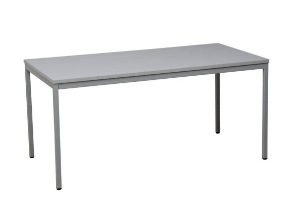 Gürkan Mehrzwecktisch grau rechteckig, Vierkantrohr grau, 140,0 x 60,0 x 75,0 cm