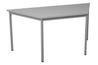 Gürkan Mehrzwecktisch grau Trapezform, Vierkantrohr grau, 160,0 x 80,0 x 75,0 cm