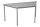 Gürkan Mehrzwecktisch grau Trapezform, Vierkantrohr grau, 160,0 x 80,0 x 75,0 cm