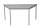 Gürkan Mehrzwecktisch grau Trapezform, Vierkantrohr grau, 160,0 x 80,0 x 75,0 cm
