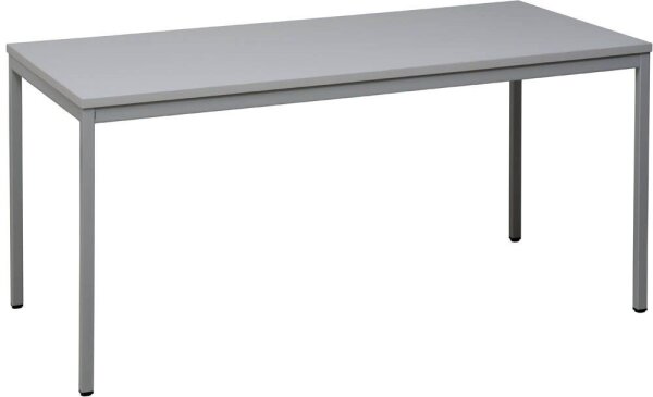 Gürkan Mehrzwecktisch grau rechteckig, Vierkantrohr grau, 140,0 x 70,0 x 75,0 cm
