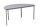Gürkan Mehrzwecktisch grau halbrund, Vierkantrohr grau, 160,0 x 80,0 x 75,0 cm
