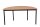 Gürkan Mehrzwecktisch buche halbrund, Vierkantrohr schwarz, 160,0 x 80,0 x 75,0 cm