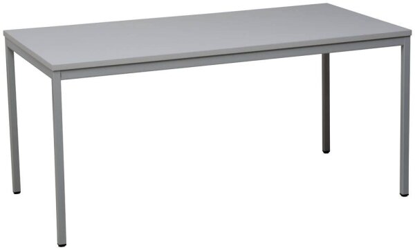 Gürkan Mehrzwecktisch grau rechteckig, Vierkantrohr grau, 140,0 x 80,0 x 75,0 cm