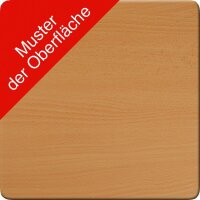 Gürkan Mehrzwecktisch buche quadratisch, Vierkantrohr schwarz, 80,0 x 80,0 x 75,0 cm