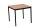 Gürkan Mehrzwecktisch buche quadratisch, Vierkantrohr schwarz, 80,0 x 80,0 x 75,0 cm