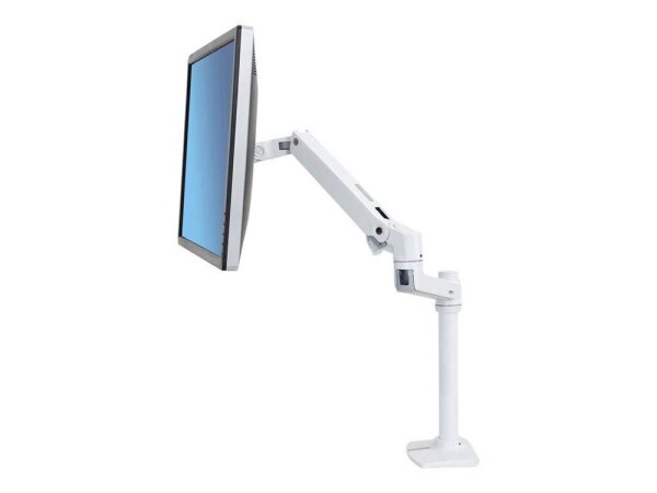 ergotron Monitor-Halterung LX mit hoher Säule 45-537-216 weiß für 1 Monitor, Tischklemme, Tischbohrung