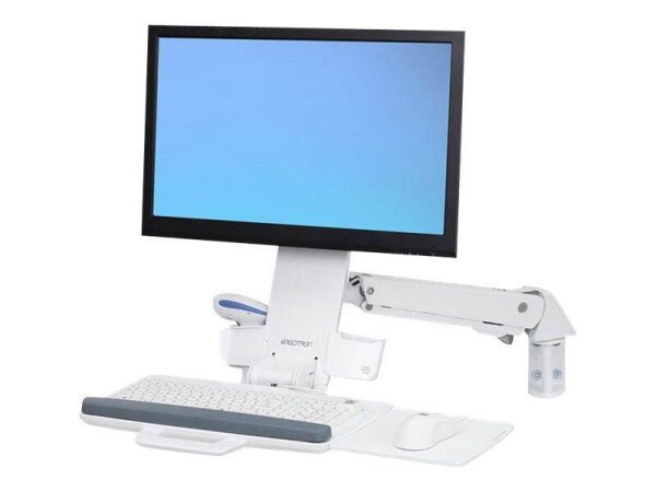ergotron Monitor-Maus-Tastatur-Halterung StyleView 45-266-216 weiß für 1 Monitor, 1 Tastatur, 1 Maus, 1 Scanner, Wandhalterung