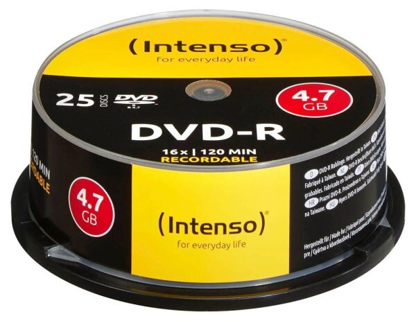 Intenso DVD-R 4,7 GB, 25 St.