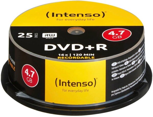 Intenso DVD+R 4,7 GB, 25 St.