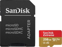 SanDisk Speicherkarte microSDXC-Card Extrem, 256 GB, 1 St.