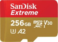 SanDisk Speicherkarte microSDXC-Card Extrem, 256 GB, 1 St.