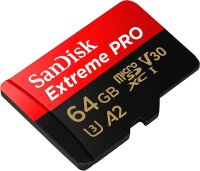 SanDisk Speicherkarte microSDXC-Card Extrem PRO, 64 GB, 1 St.