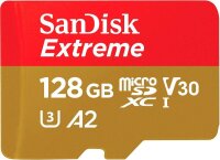 SanDisk Speicherkarte microSDXC-Card Extrem, 128 GB, 1 St.
