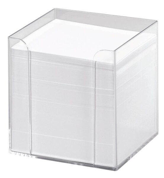 folia Zettelbox transparent inkl. 700 Notizzettel weiß, 1 St.