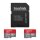 SanDisk Speicherkarten microSDHC Ultra, 32 GB, 2 St.