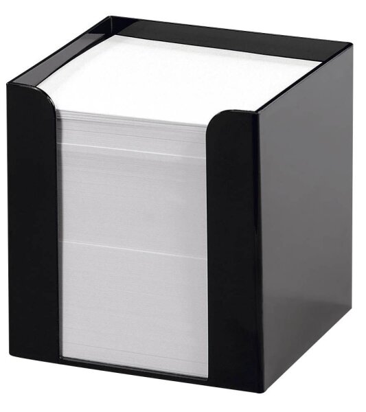 folia Zettelbox schwarz inkl. 700 Notizzettel weiß, 1 St.