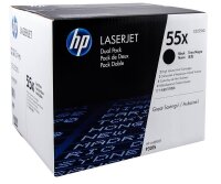 HP 55X (CE255XD) schwarz Tonerkartuschen, 2er-Set