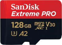 SanDisk Speicherkarte microSDXC-Card Extrem PRO, 128 GB,...