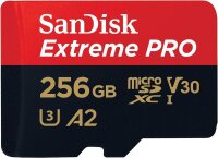 SanDisk Speicherkarte microSDXC-Card Extrem PRO, 256 GB,...