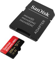 SanDisk Speicherkarte microSDXC-Card Extrem PRO, 256 GB, 1 St.